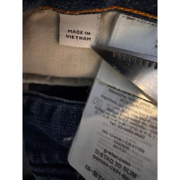 G-Star RAW D-Staq 3D Slim Jeans – Men’s 28x32 (Zipper Fly) – NEW Without Tags - Picture 9 of 11